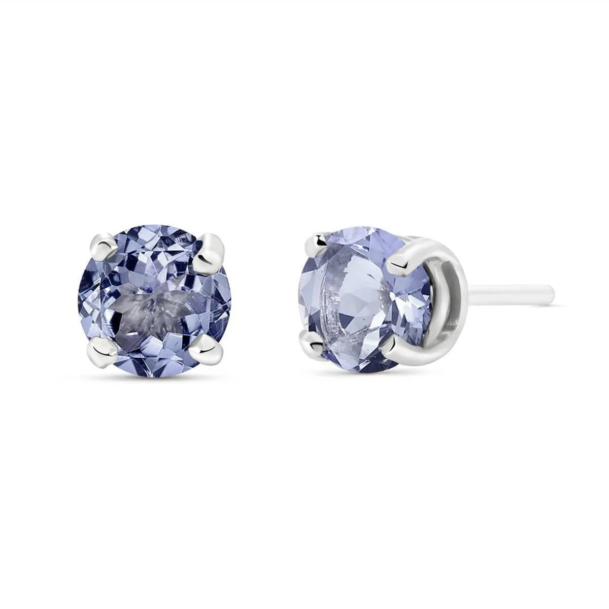 0.95 Carat 14K Solid White Gold Own Standard Tanzanite Earrings