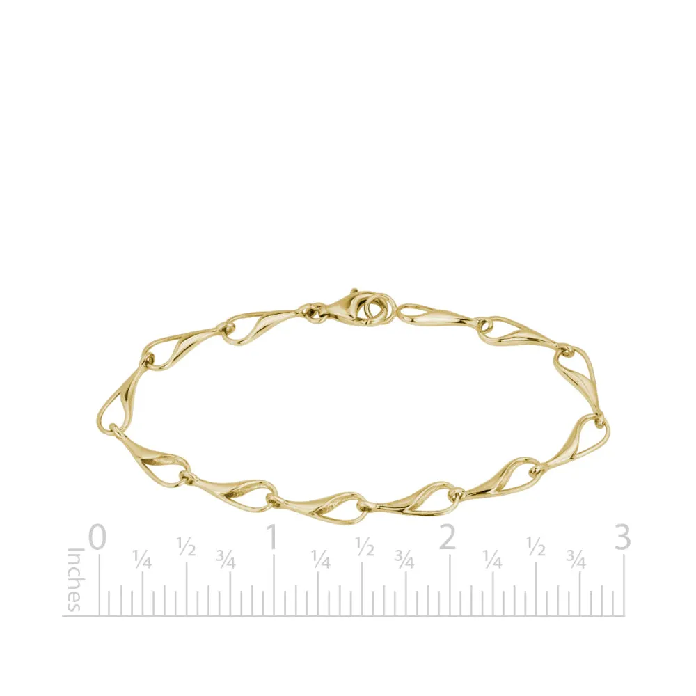 14k Gold Needle's Eye Bracelet