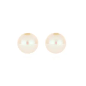 14k Yellow Gold 8.2mm Fresh Water Pearl Studs