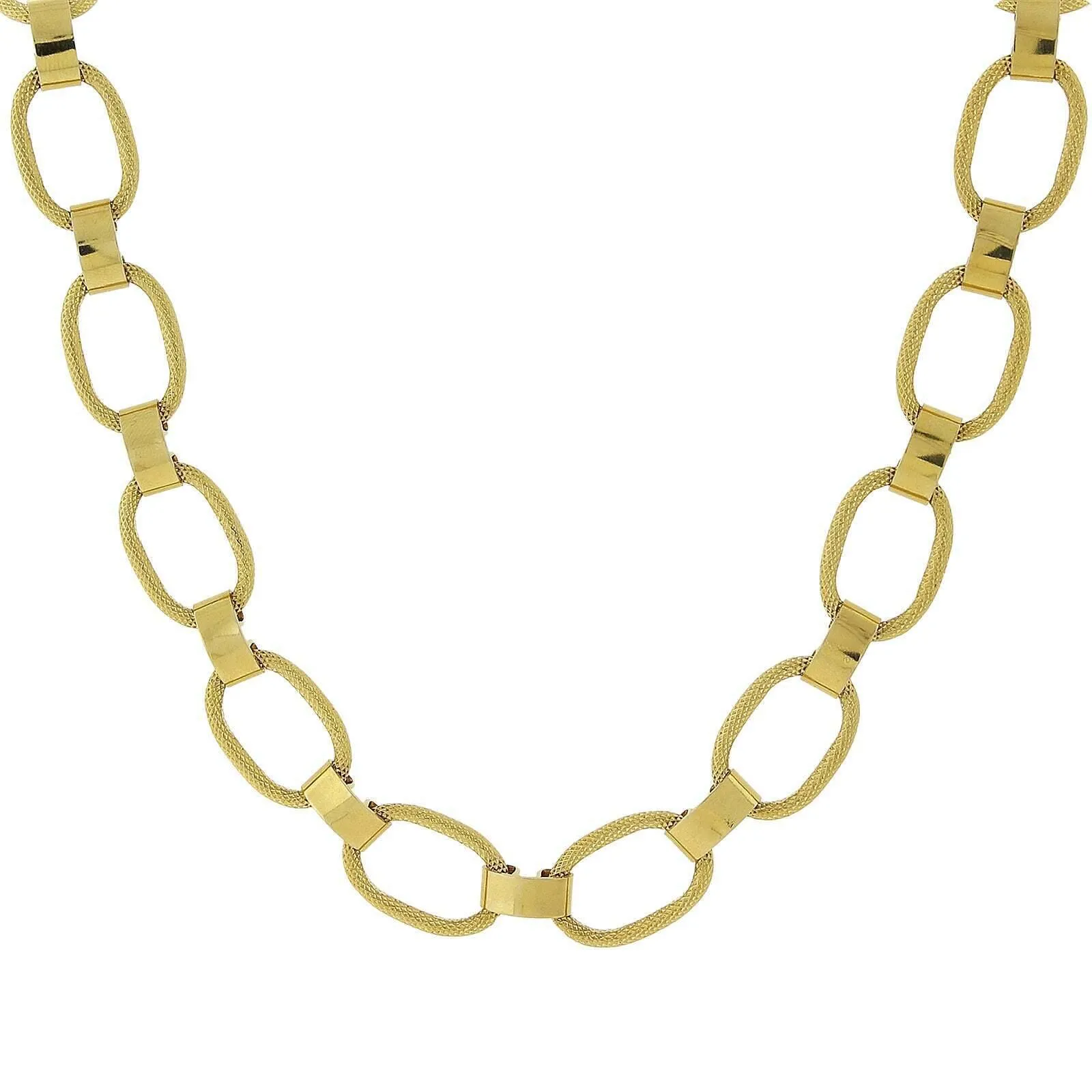 1928 Jewelry Classic Textured Link Necklace 18"