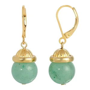 1928 Jewelry Petite Round Gemstone Drop Earrings