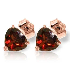 3.25 Carat 14K Solid Rose Gold Divinity Garnet Stud Earrings