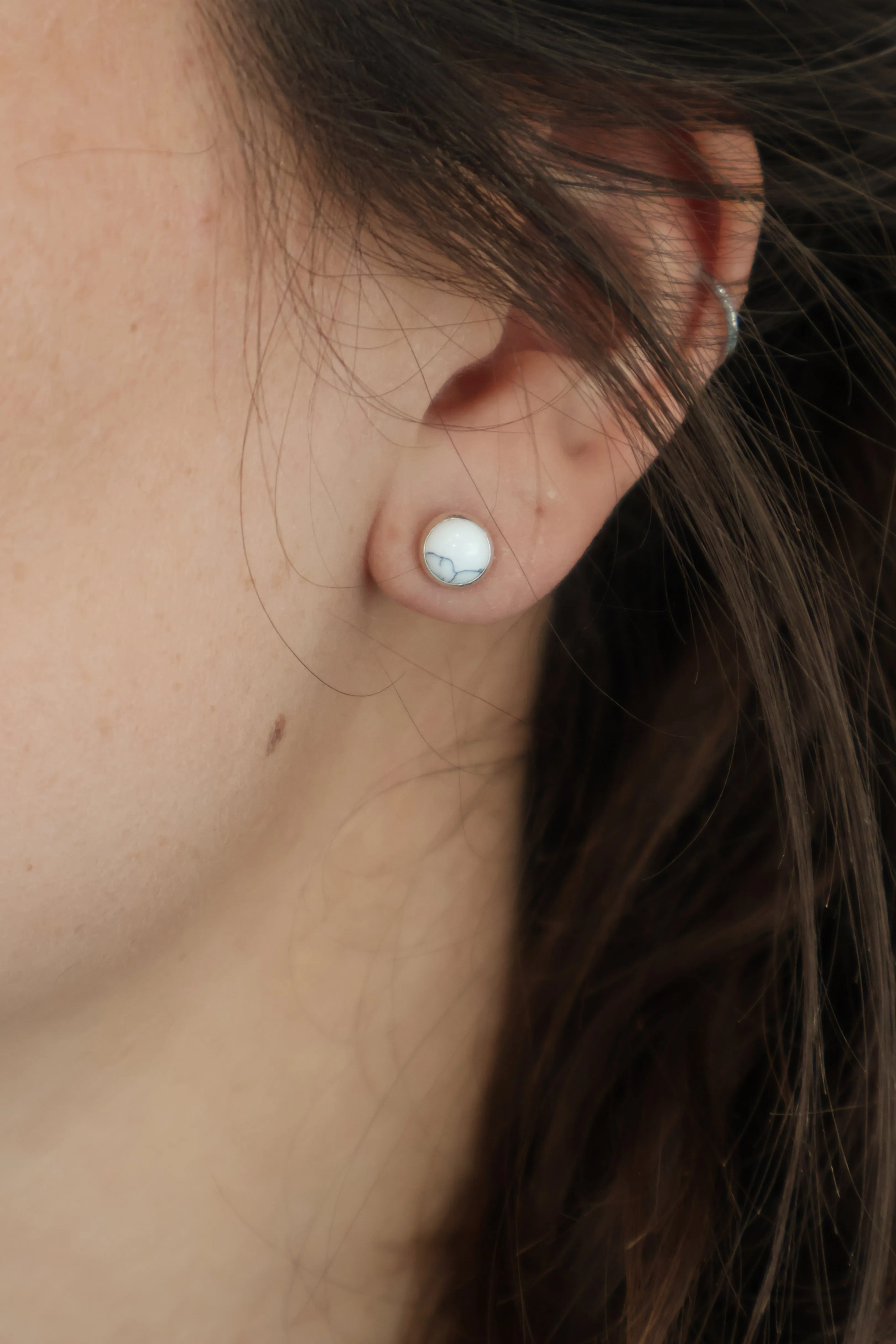 6mm White Buffalo Studs