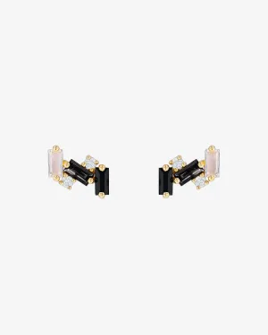 Amalfi Burst Black Ombre Studs