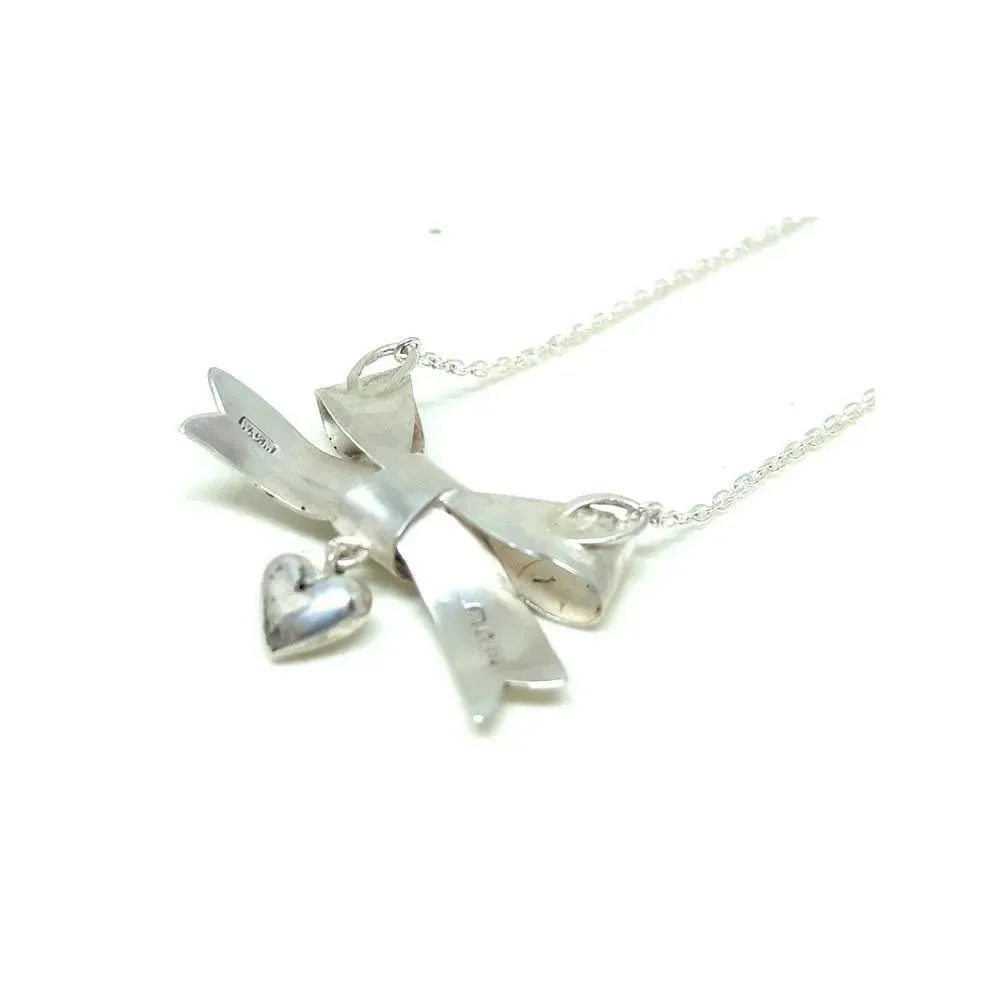 Antique Victorian Bow & Heart Conversion Necklace