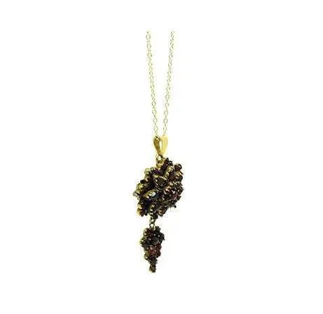 Antique Victorian Garnet Silver Gilt Necklace