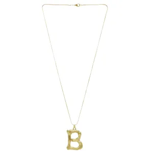 B Initial Pendant Necklace