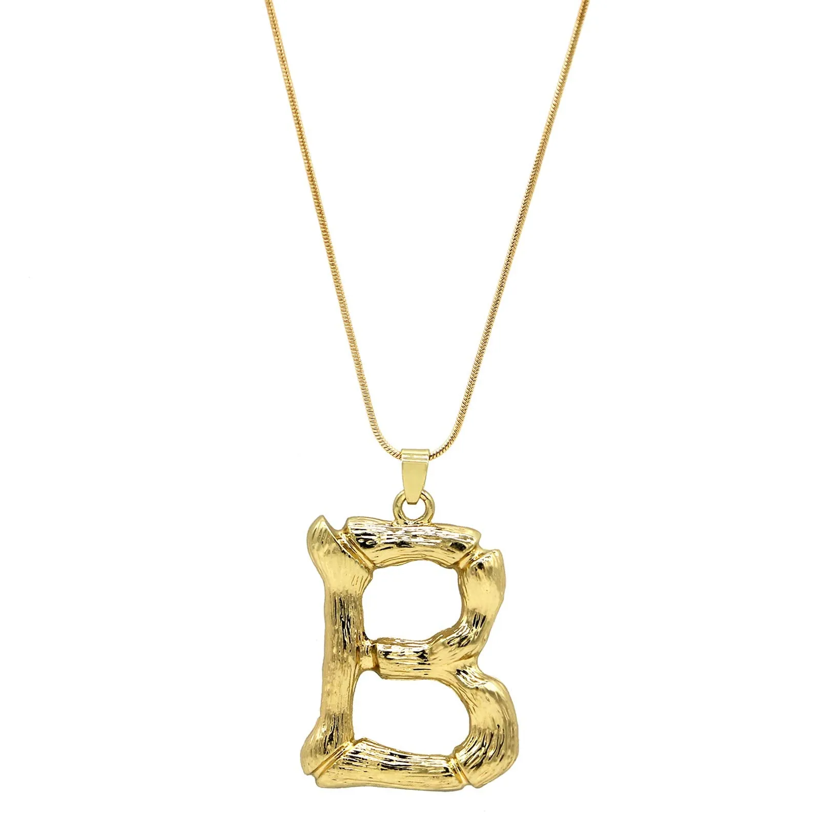 B Initial Pendant Necklace