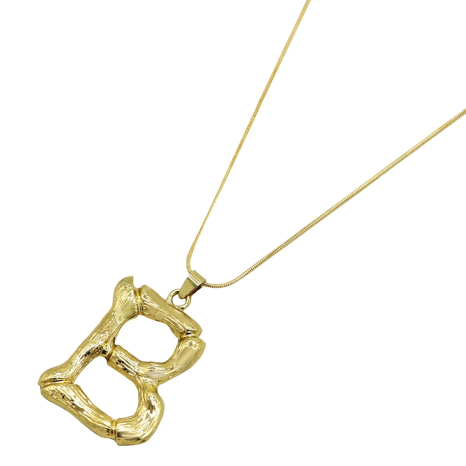 B Initial Pendant Necklace