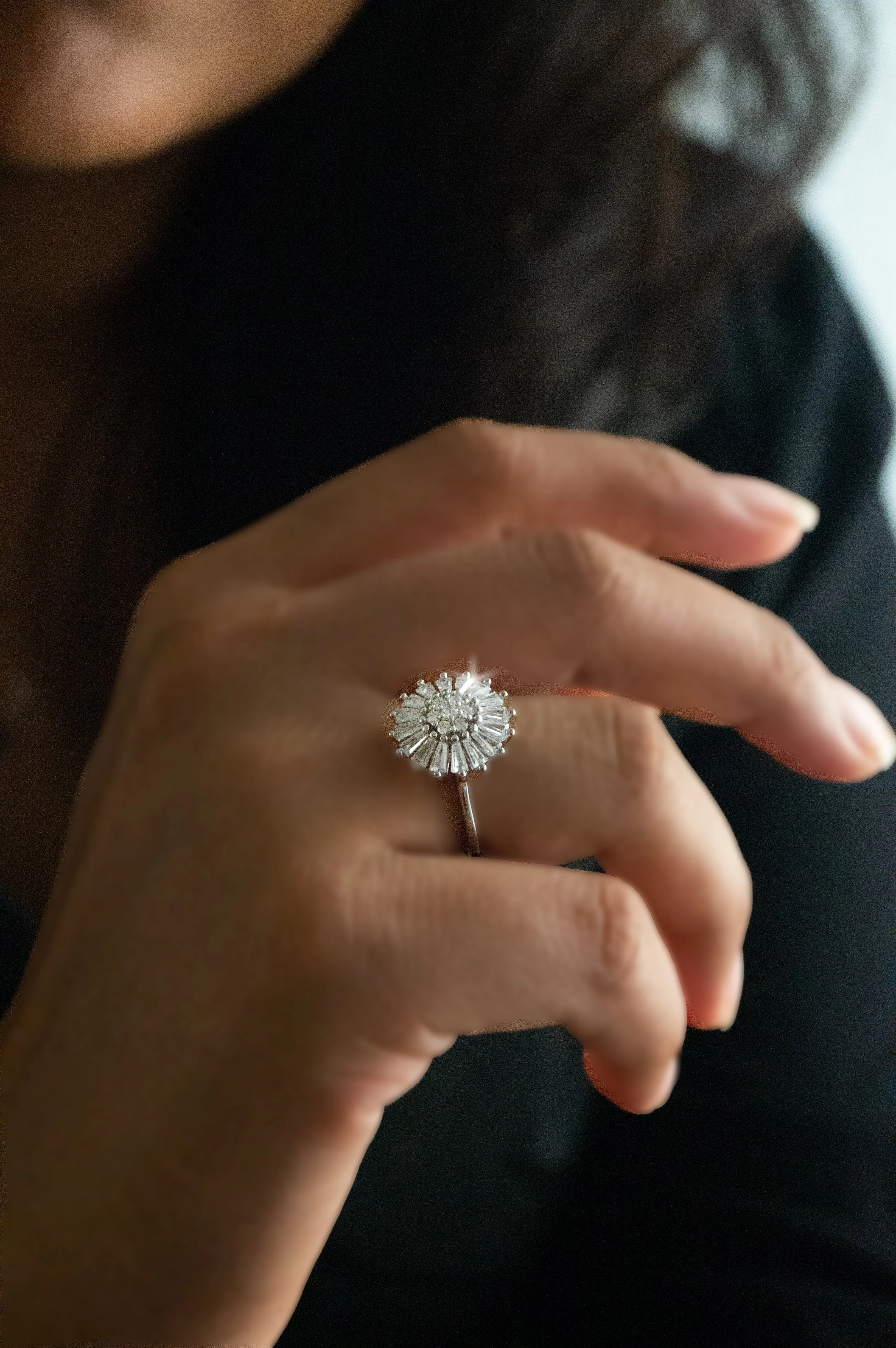 Bold And Glamourous Statement Sterling Silver Ring