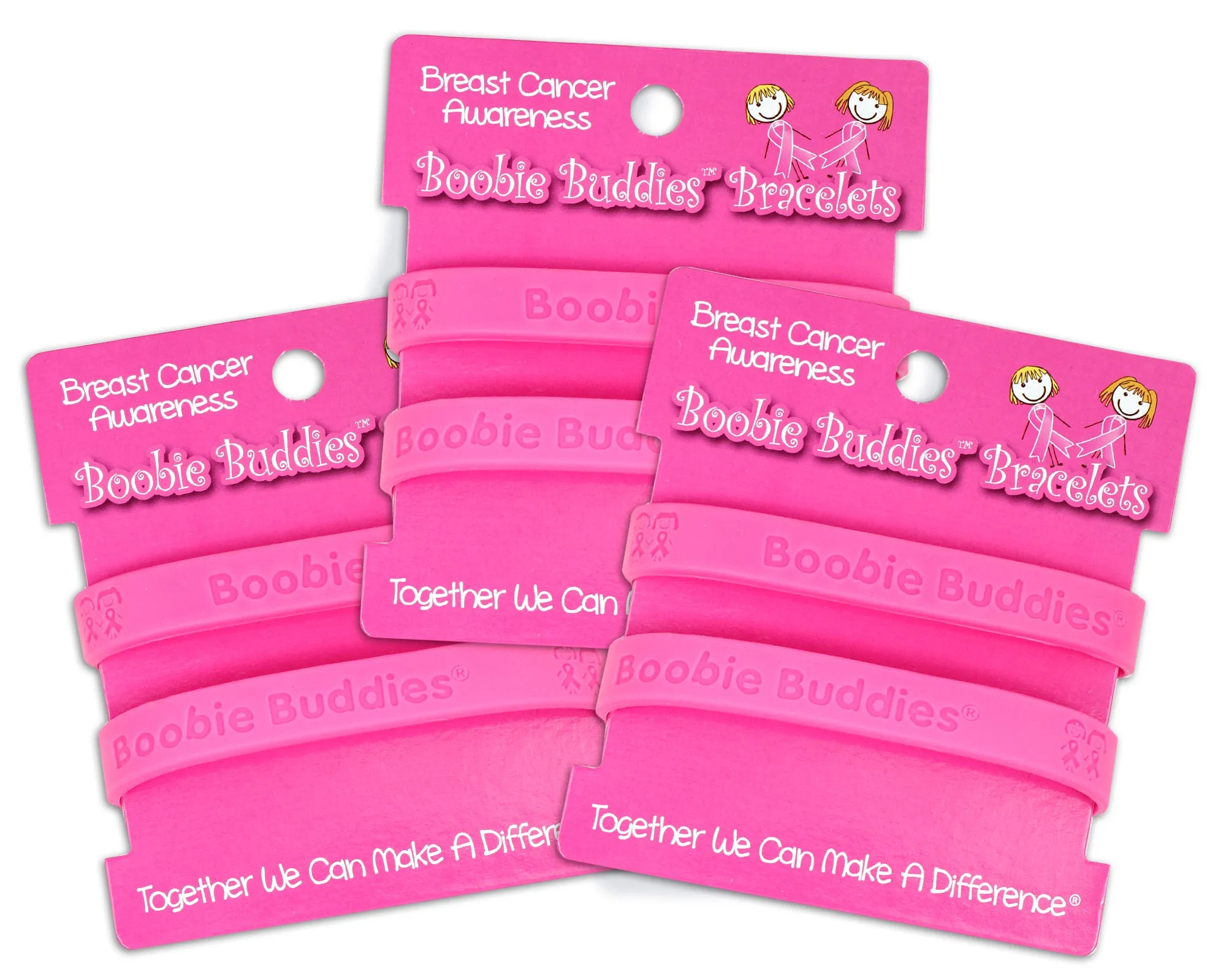 Boobie Buddies Breast Cancer Bracelets Cards