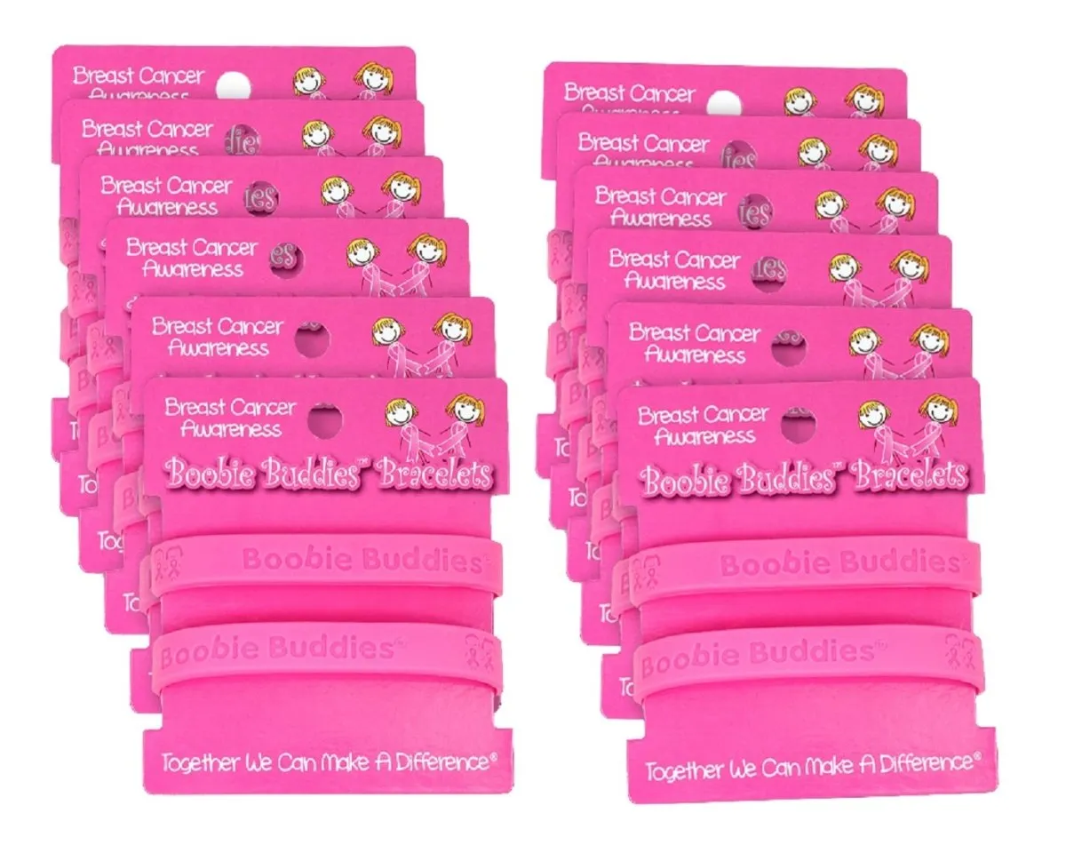 Boobie Buddies Breast Cancer Bracelets Cards