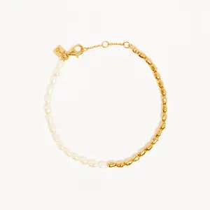 By Charlotte By Your Side Pearl Bracelet, Gold