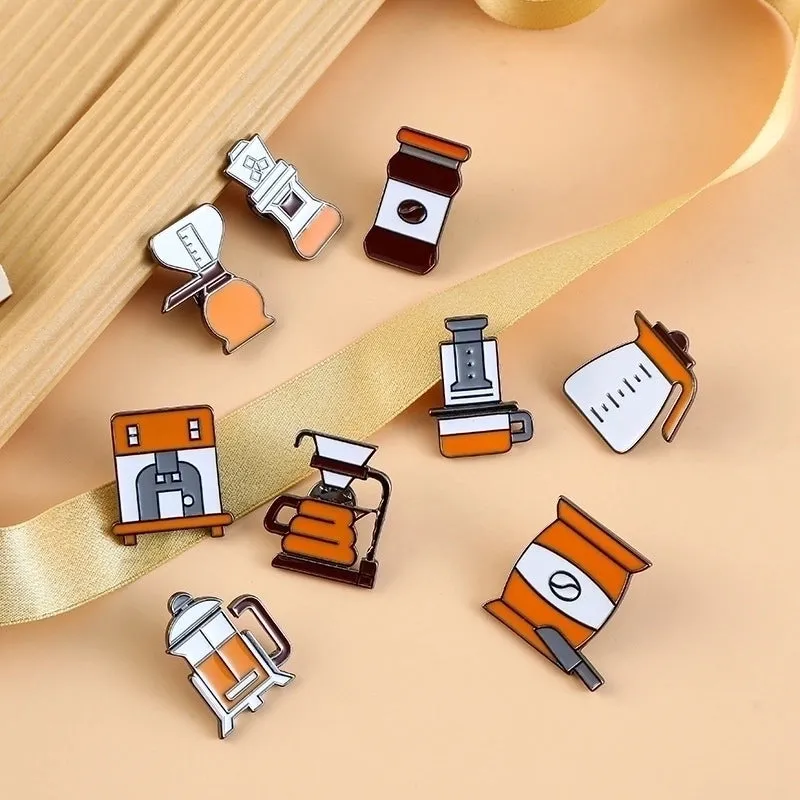 Classic Style Pin Printing Alloy Enamel Unisex Brooches