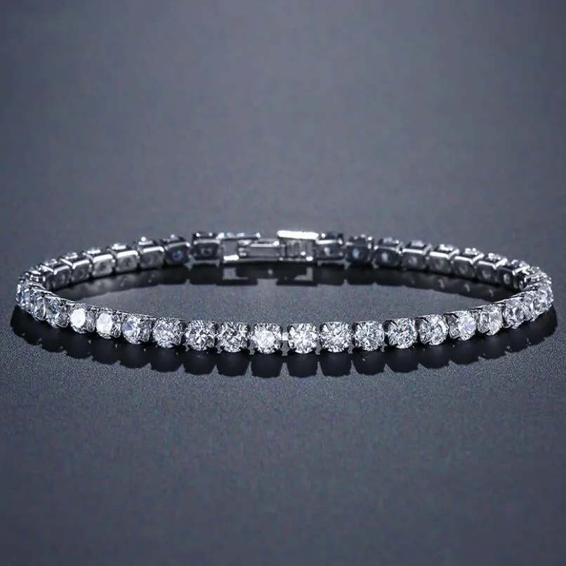 Clementine Tennis Crystal Bridal Bracelet