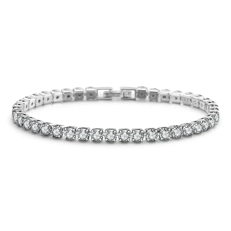 Clementine Tennis Crystal Bridal Bracelet