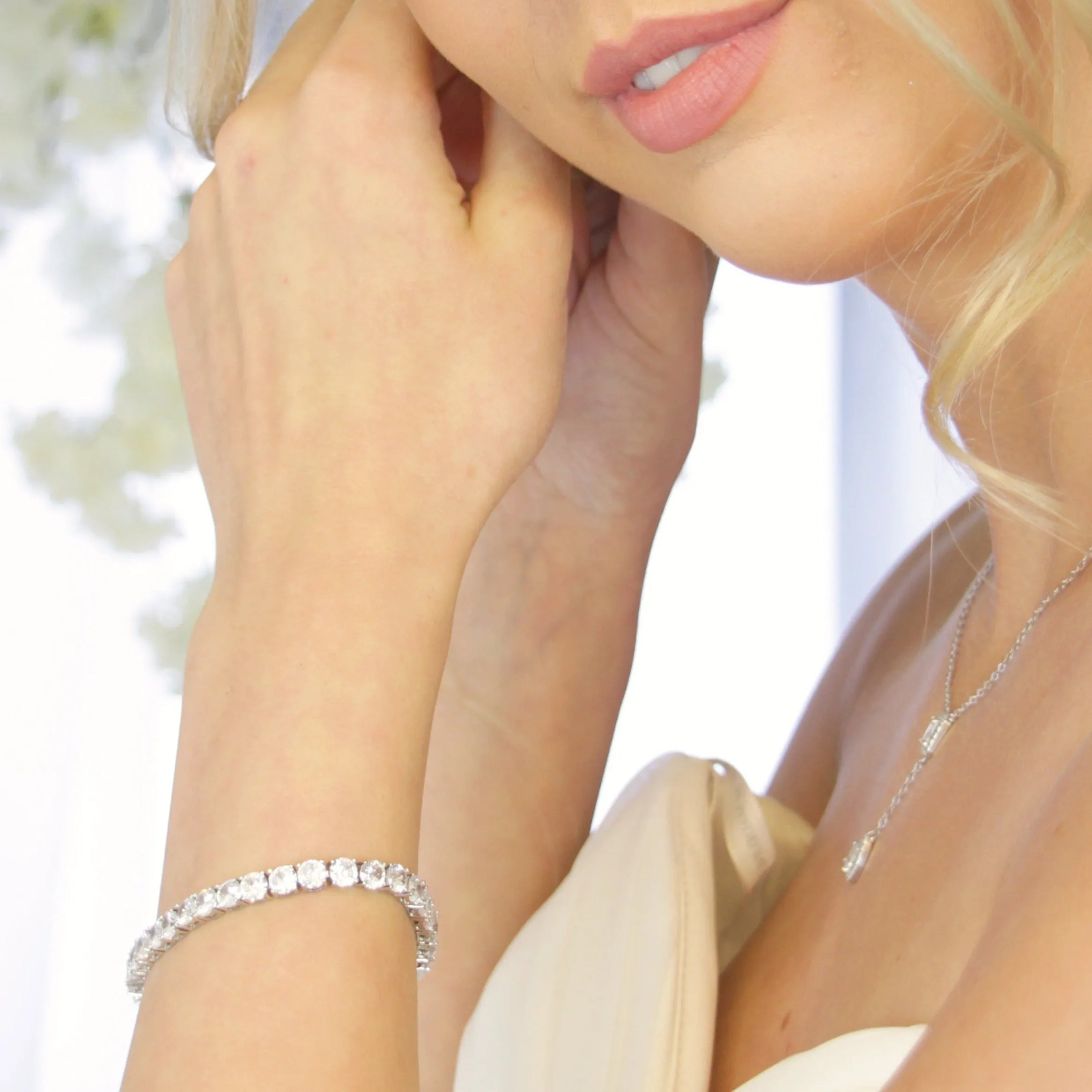 Clementine Tennis Crystal Bridal Bracelet