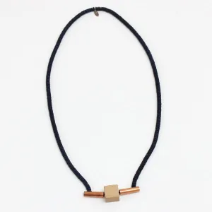 Contemporary Slip-On Necklace with Yellow Bead