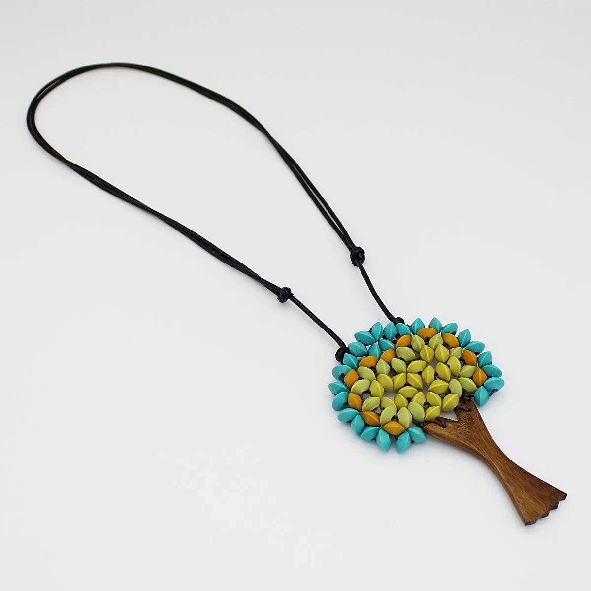 Contemporary Turquoise Tree Pendant