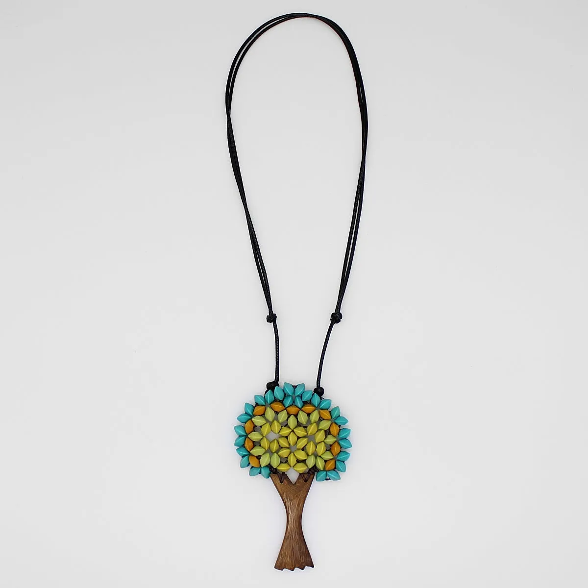 Contemporary Turquoise Tree Pendant