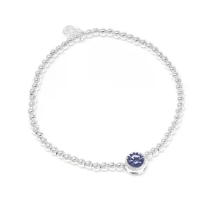 December Mini Junior Birthstone Bracelet - Sterling Silver