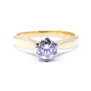 Diamond Solitaire Ring | Pre-Loved | 18K Yellow Gold