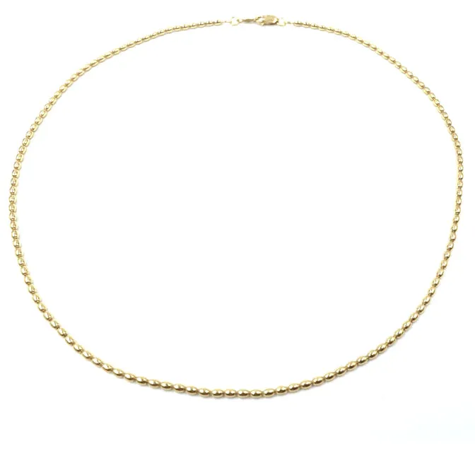 Erin Gray 14k Gold Filled 15" Oval Pattern Necklace - Waterproof