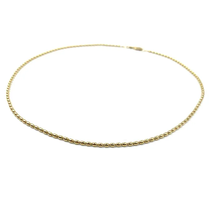 Erin Gray 14k Gold Filled 15" Oval Pattern Necklace - Waterproof