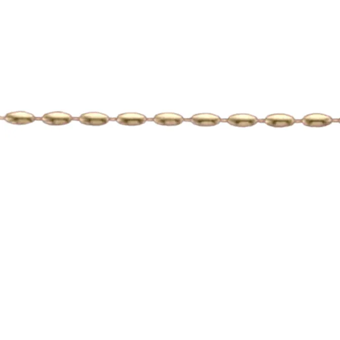 Erin Gray 14k Gold Filled 15" Oval Pattern Necklace - Waterproof