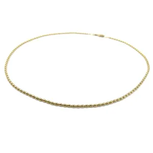 Erin Gray 14k Gold Filled 15" Oval Pattern Necklace - Waterproof