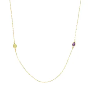 Estate 14k Multi Stone Necklace