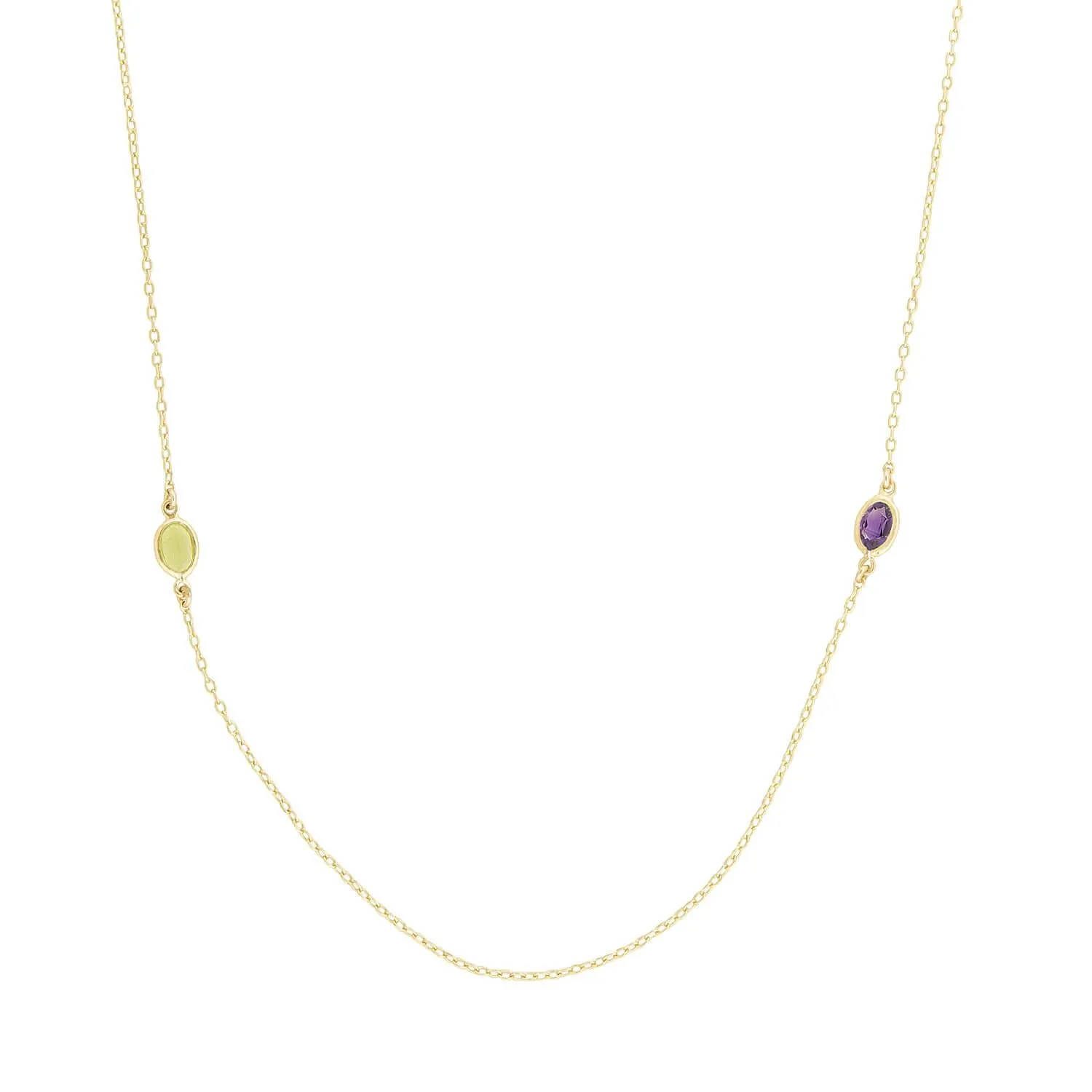 Estate 14k Multi Stone Necklace