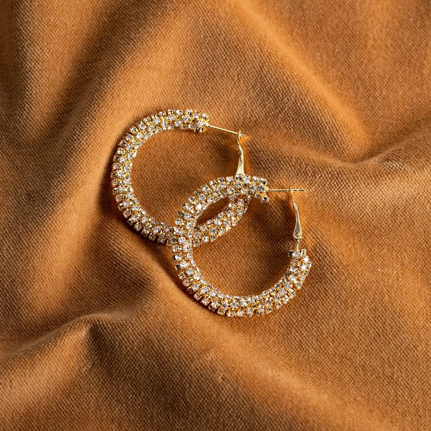 Estere - Sparkling Hoop Earrings