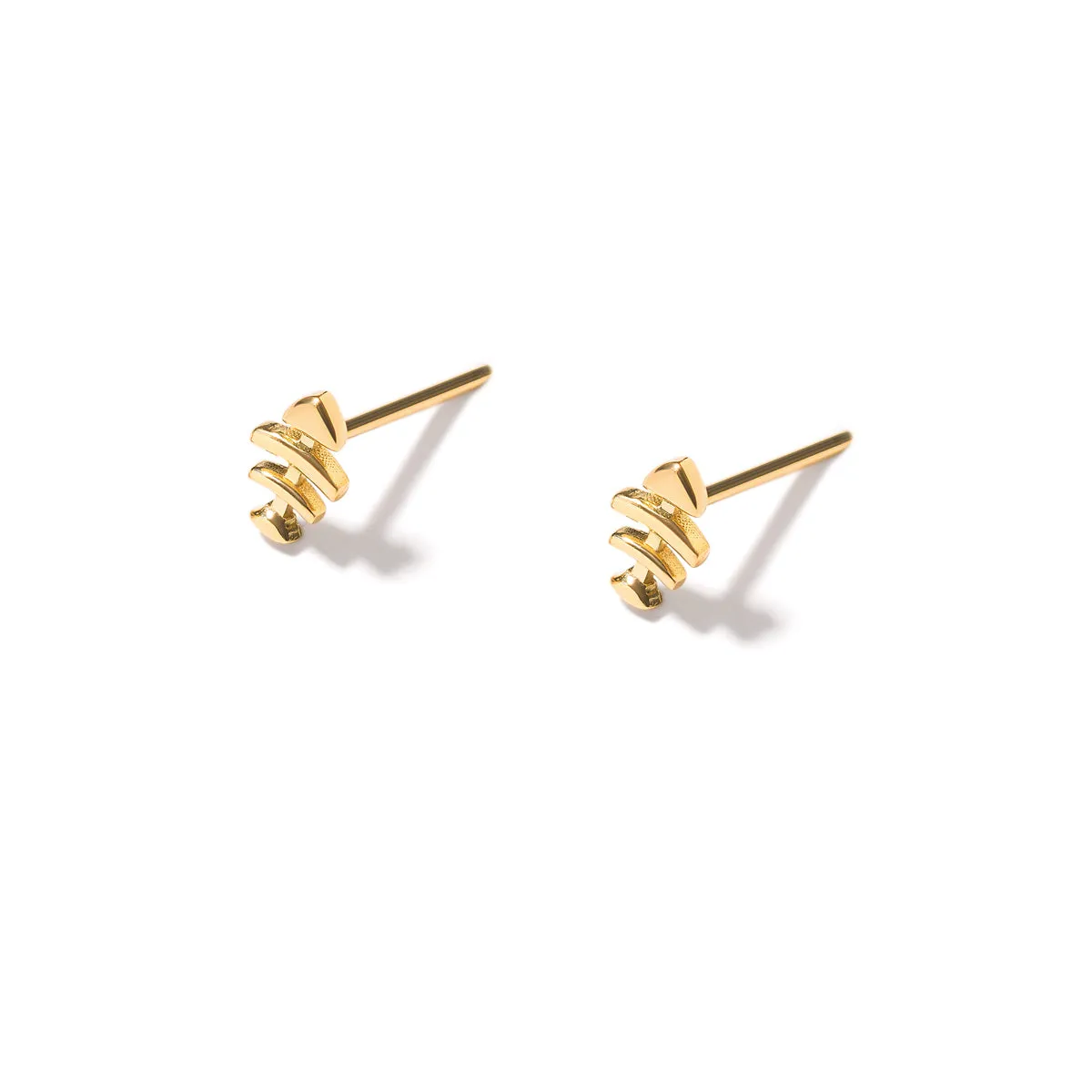 Fish Bone Stud Earrings