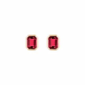 Garnet Manhattan Stud Earrings