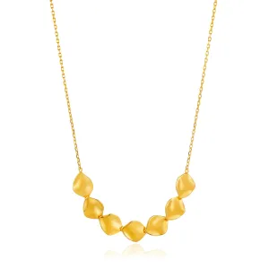 Gold Crush Multiple Discs Necklace