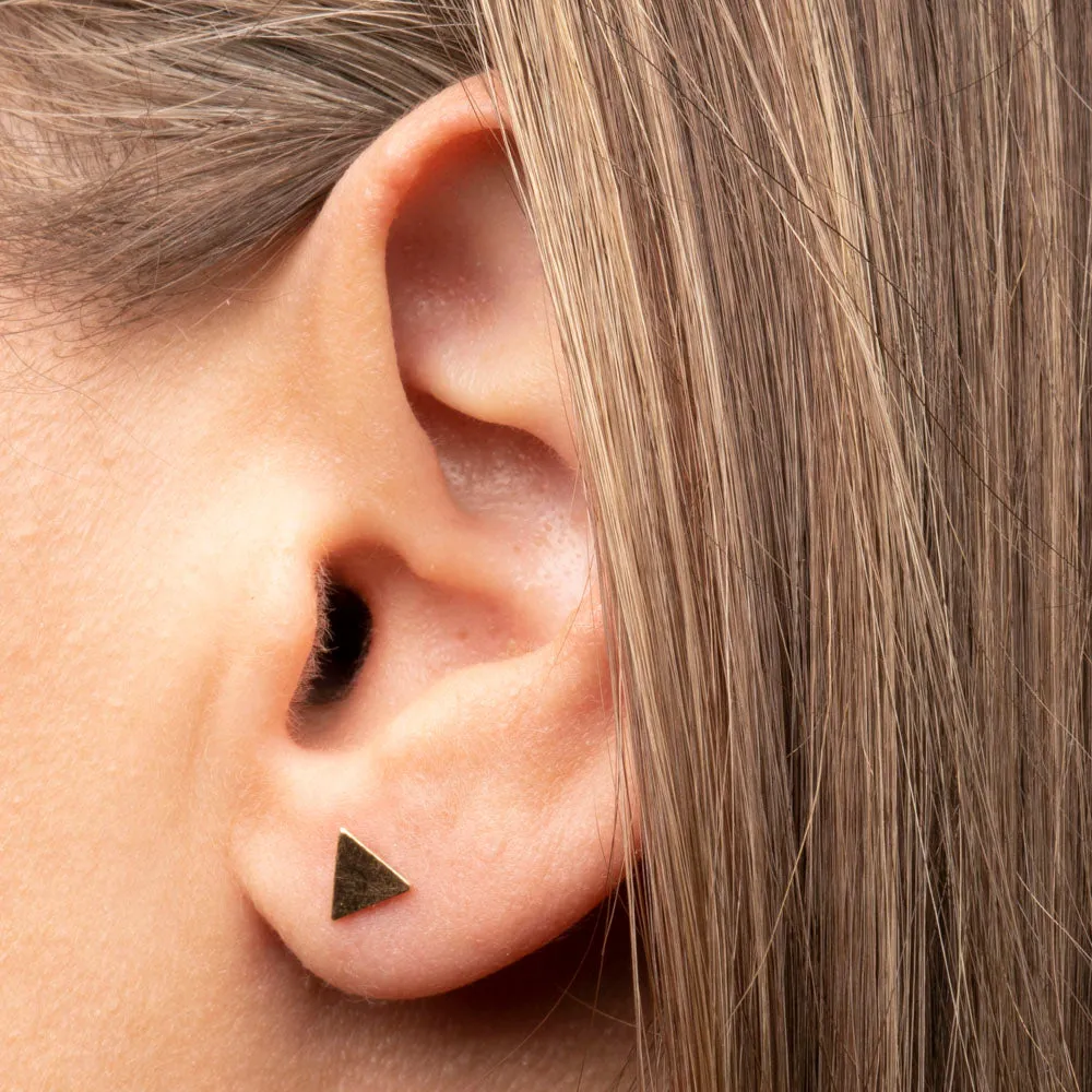 Gold Filled Triangle Studs