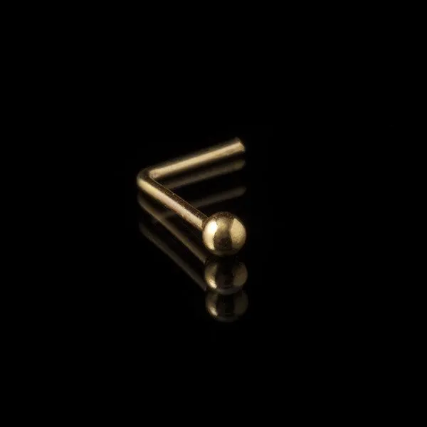 Gold Plated Nose Stud | Plain