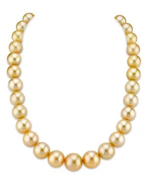 Golden South Sea Pearl Necklace, 13.0-15.0mm - AAAA Quality