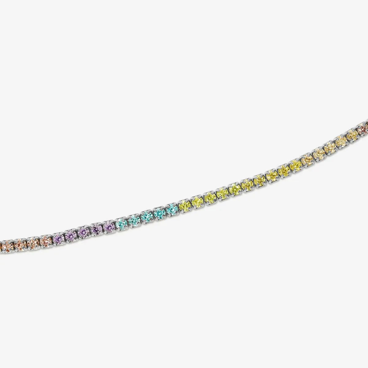 Hanley rainbow tennis necklace