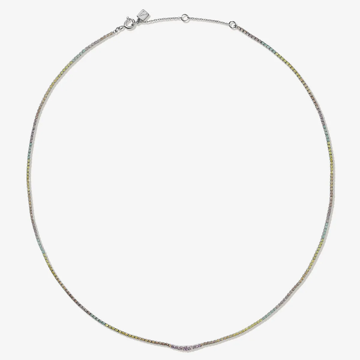 Hanley rainbow tennis necklace