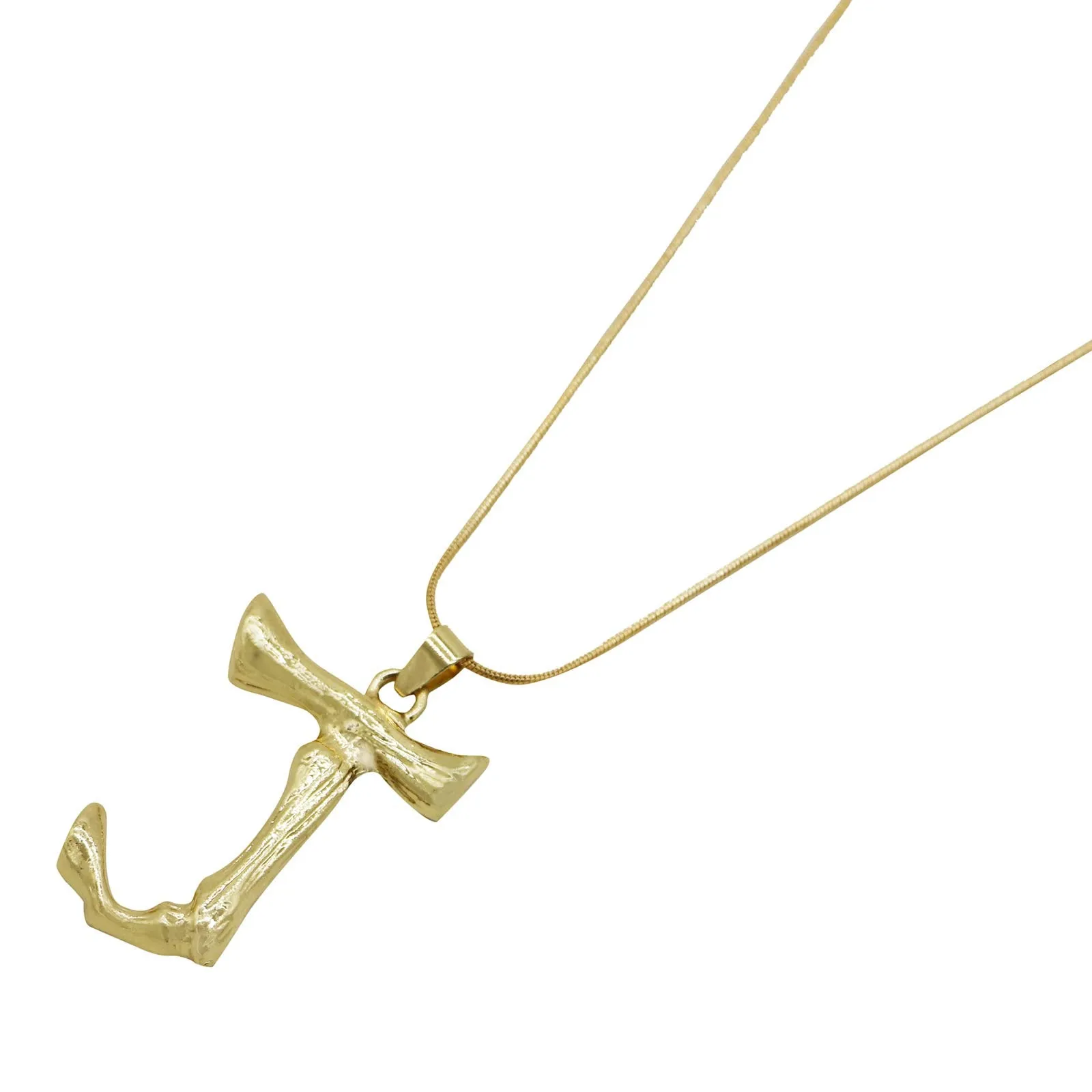 Joker & Witch J Gold Initial Pendant Necklace for Women