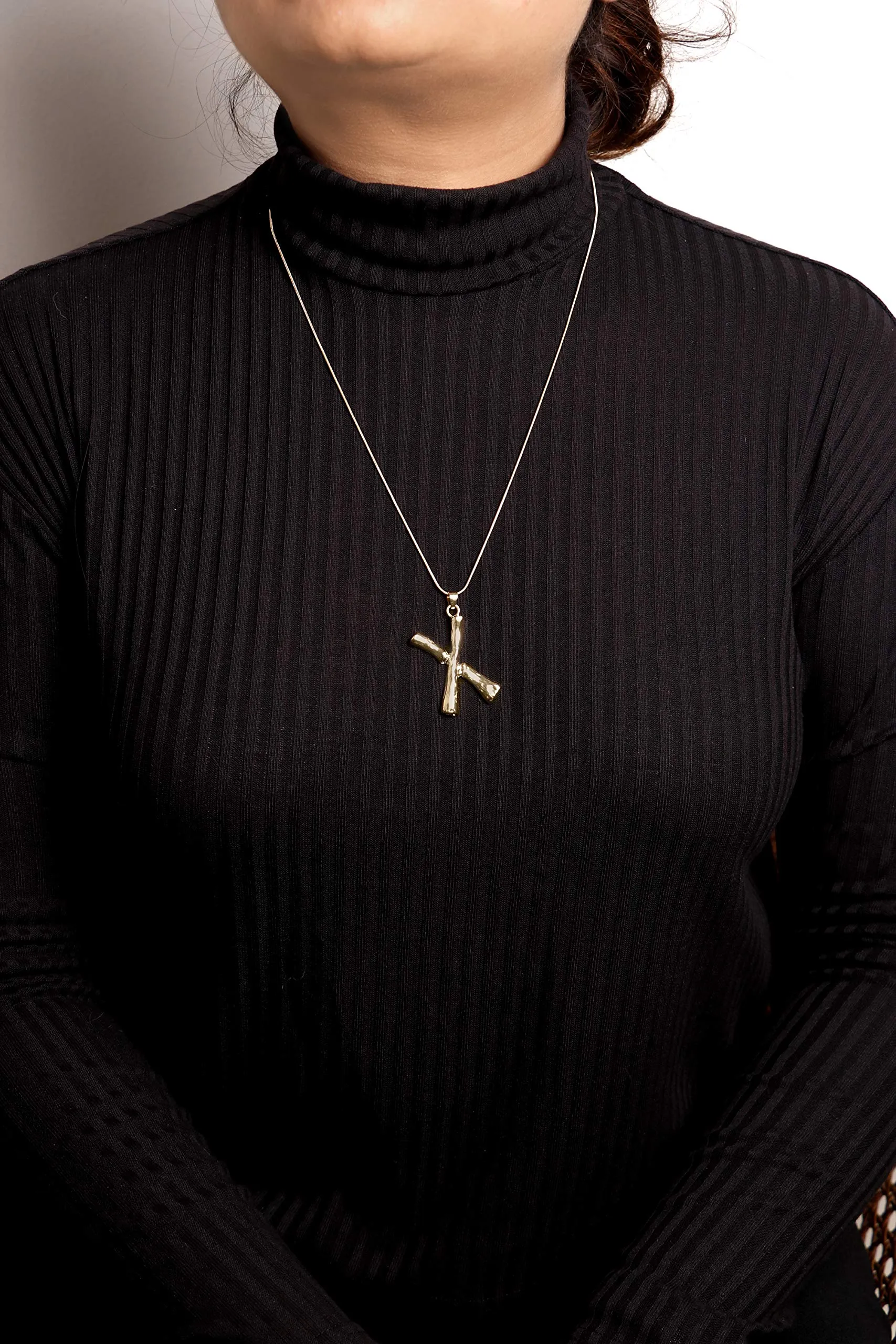 Joker & Witch X Initial Pendant Necklace for Women