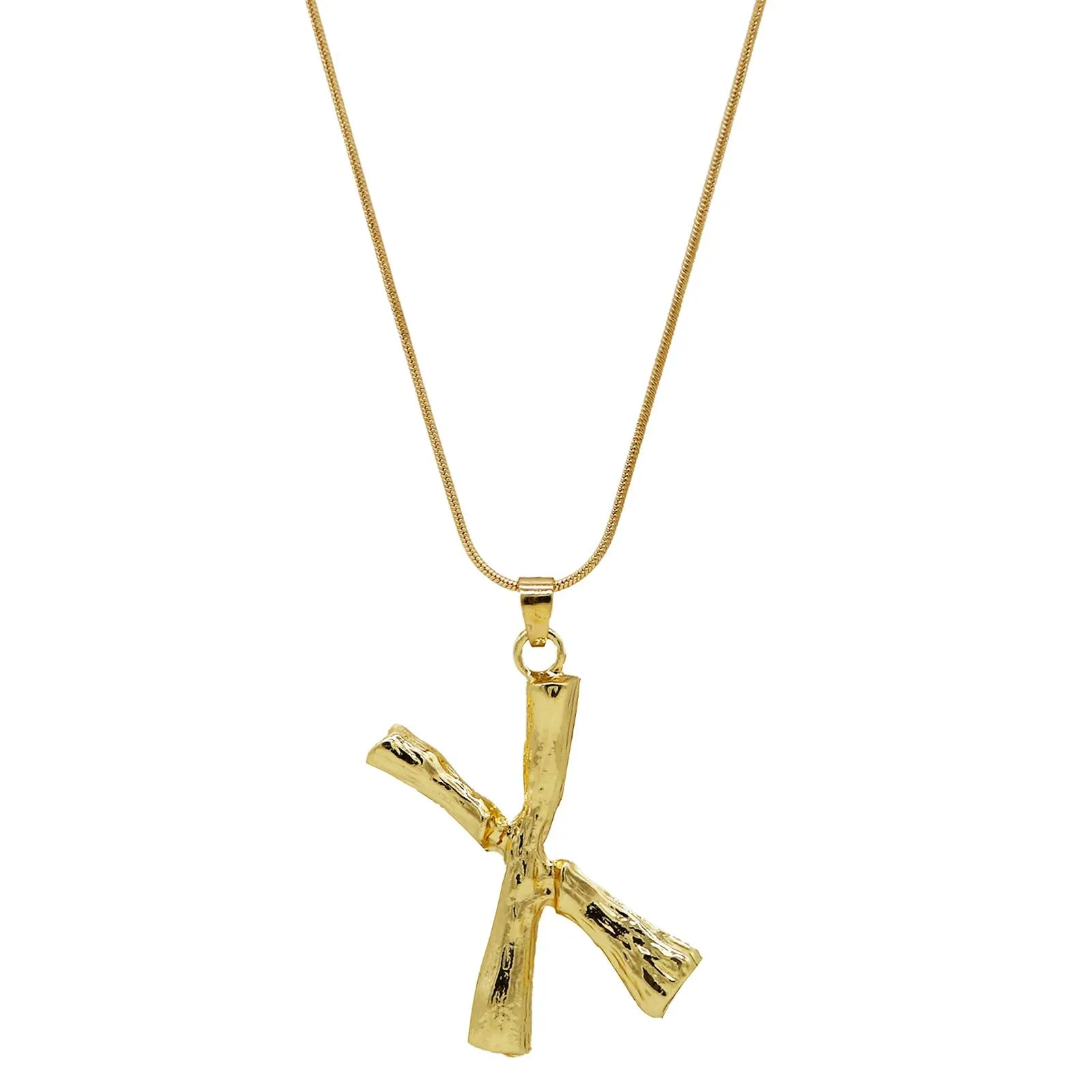 Joker & Witch X Initial Pendant Necklace for Women