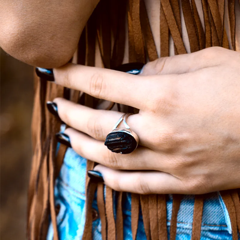 Kai Tourmaline Rough Gemstone Ring