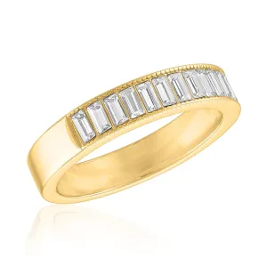 LAYRING90G Bold Baugette Gold Layers Rings