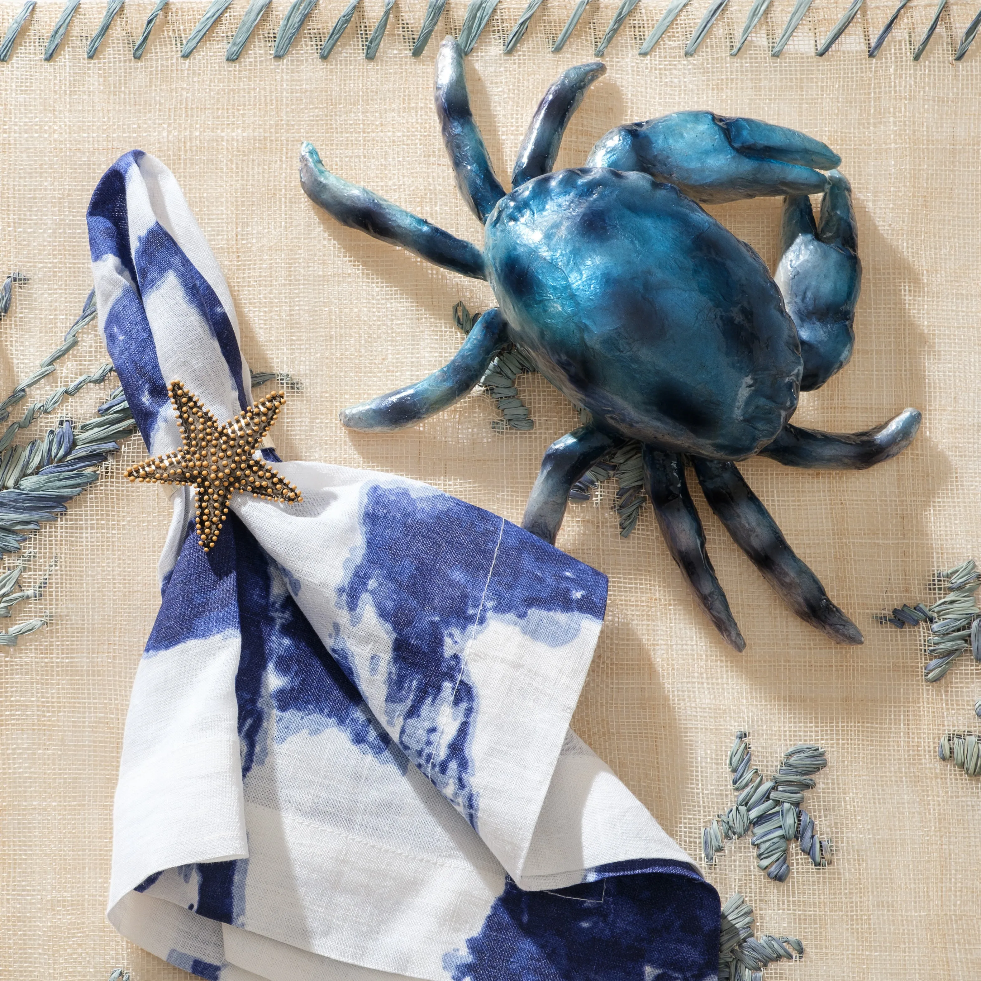 Nantucket starfish napkin rings, set of four