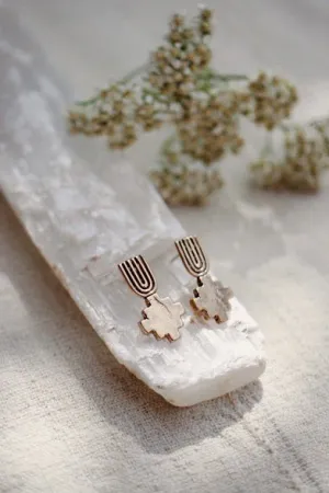 Neblina y Noche Adobe Earrings