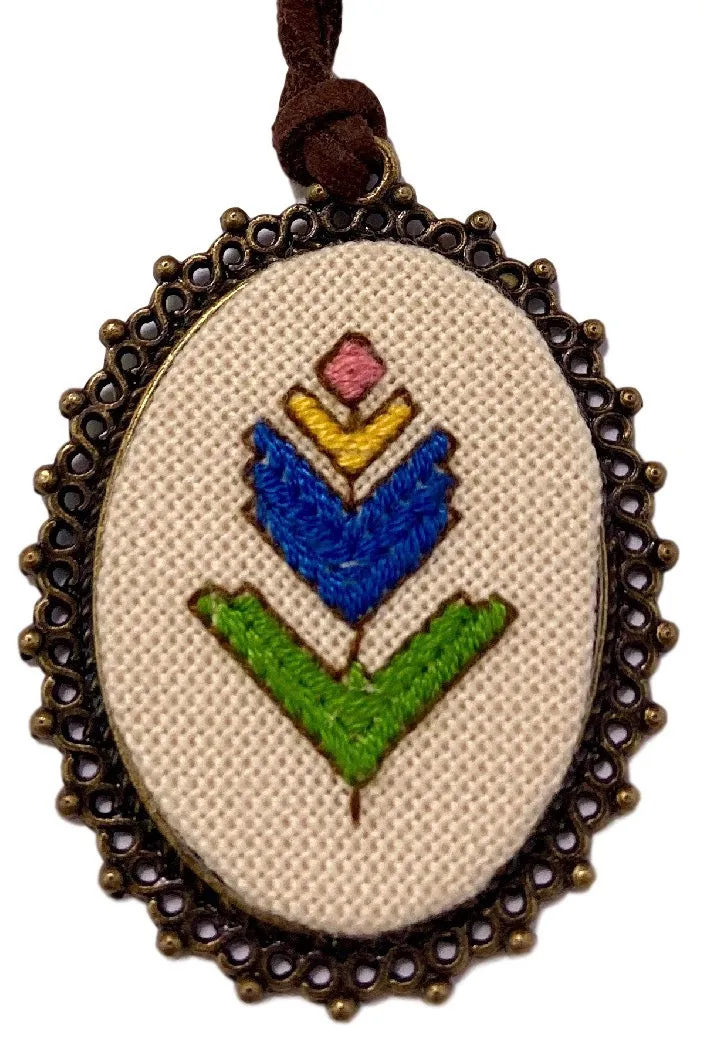 Necklace "Sivas/Svaz" Stitch Embroidery Needlework