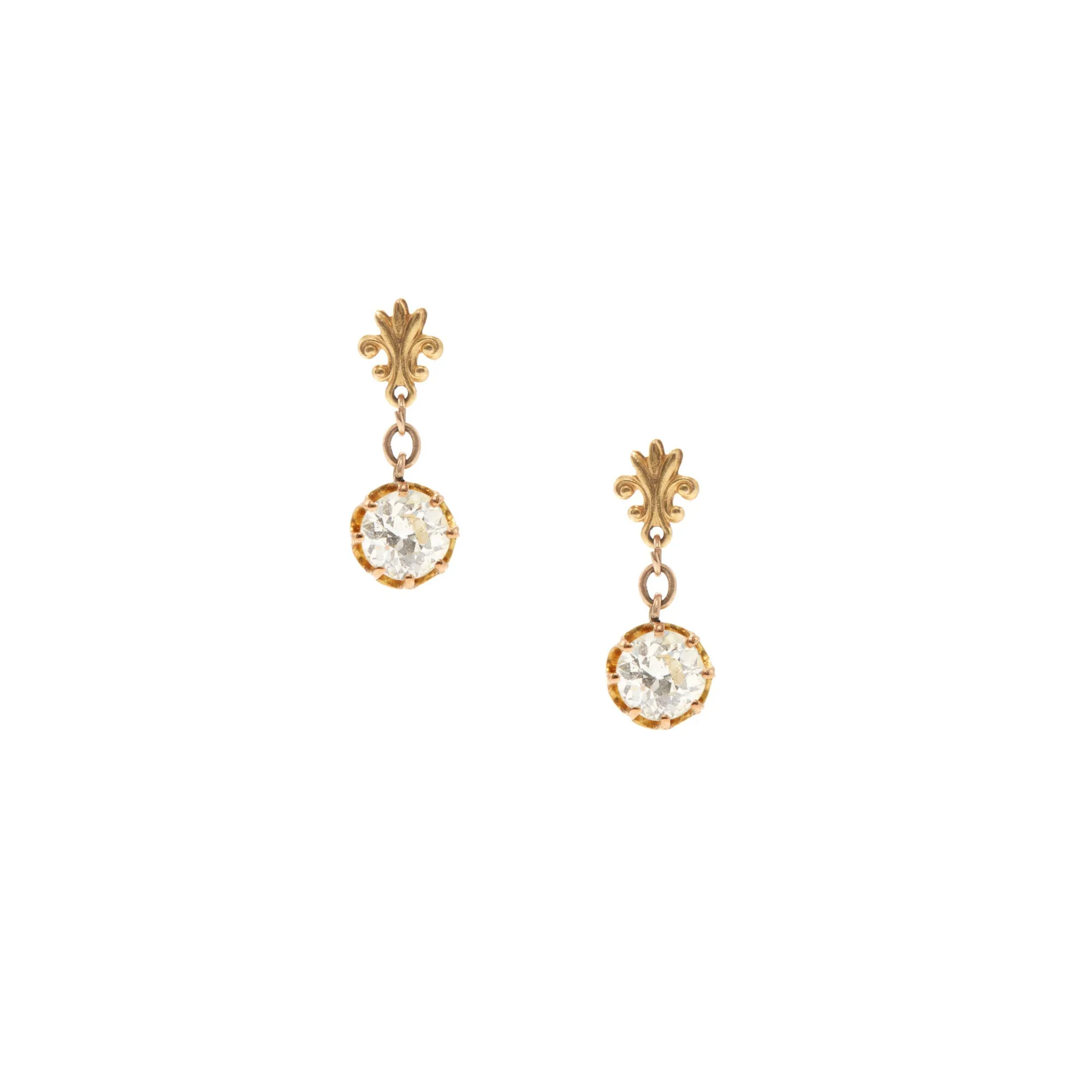 Old European Cut Diamond Earrings